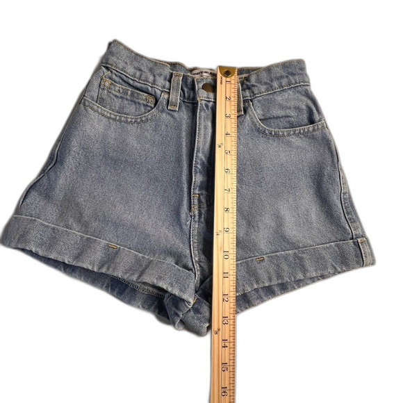 Women’s American Apparel Women's Denim High-Waist Cuff Short size 25 light wash. - Picture 7 of 13